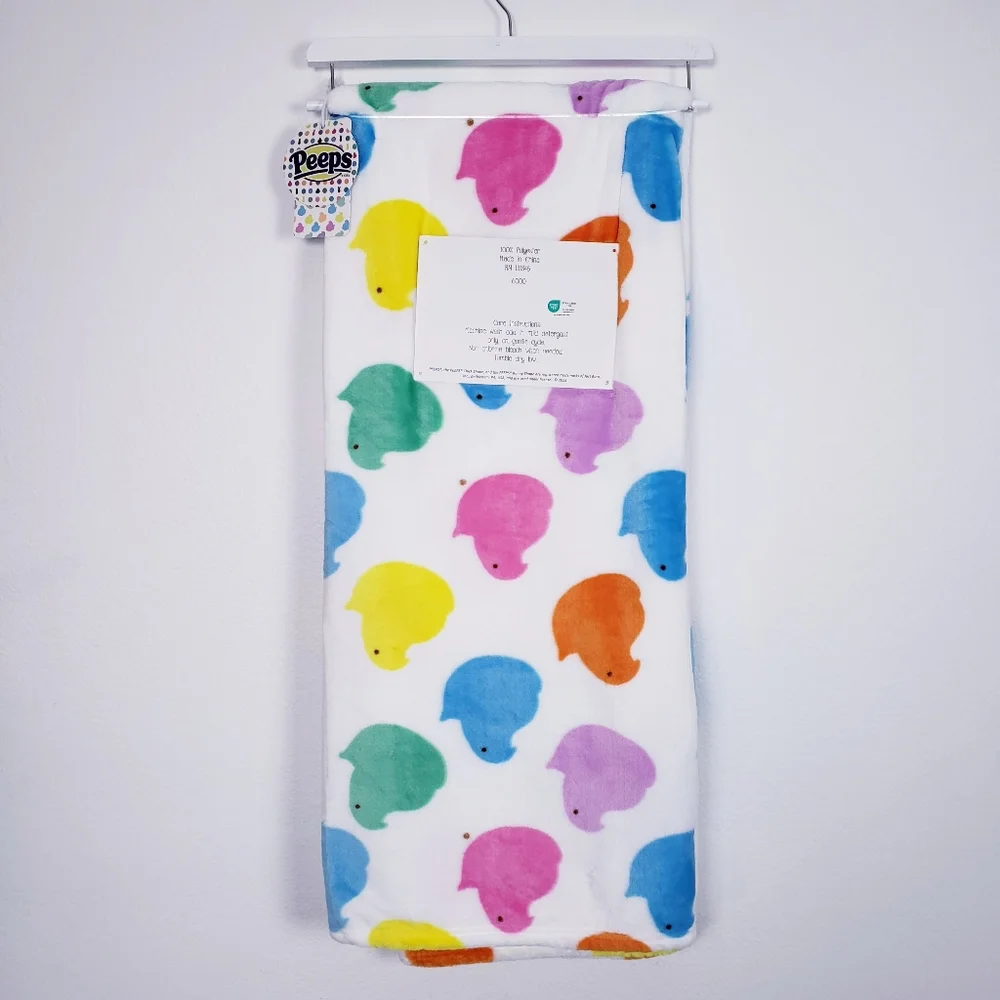 Peeps Easter Chicks Plush Throw Blanket  50